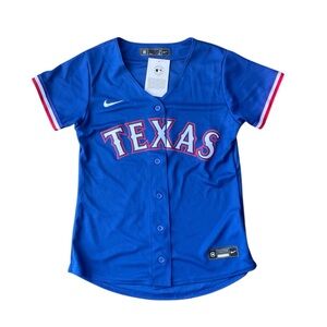Nike Blue Texas Jersey V-Neck Short Sleeve